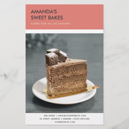 MODERN ZWARTE PINK PINK PHOTO PRICTION SERVICE FLYER (Achterkant)