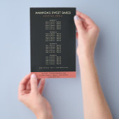 MODERN ZWARTE PINK PINK PHOTO PRICTION SERVICE FLYER (Hand)