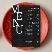 Modern Zwarte Schoolbord Bar Menu Petite Paper Co.