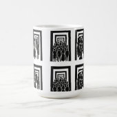 Modern Zwarte Silhouet Unity Design Koffiemok (Center)
