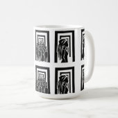 Modern Zwarte Silhouet Unity Design Koffiemok (Voorkant rechts)