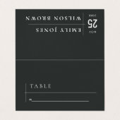 MODERN ZWARTE WITTE KRAFT TYPOGRAPHY WEDING VISITEKAARTJE (Buitenkant ongevouwen)