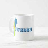 Modern zweden zweeds Art Letter kaart Vlag Souveni Koffiemok (Voorkant links)
