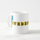 Modern zweden zweeds Art Letter kaart Vlag Souveni Koffiemok (Voorkant links)