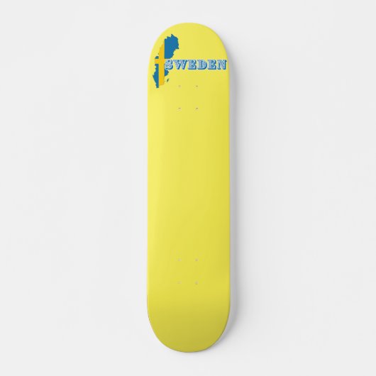 Modern zweden zweeds Art Letter kaart Vlag Souveni Persoonlijk Skateboard (Voorkant)