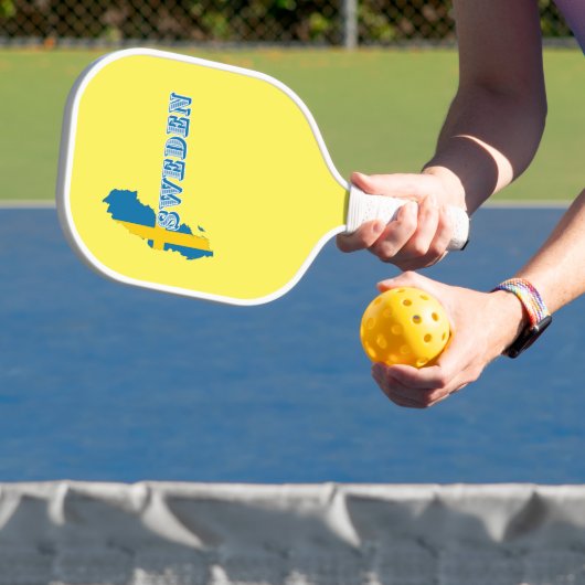 Modern zweden zweeds Art Letter kaart Vlag Souveni Pickleball Paddle (Insitu)