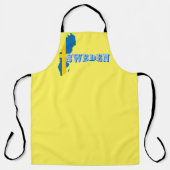 Modern zweden zweeds Art Letter kaart Vlag Souveni Schort (Voorkant)