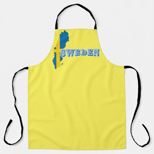 Modern zweden zweeds Art Letter kaart Vlag Souveni Schort (Voorkant)