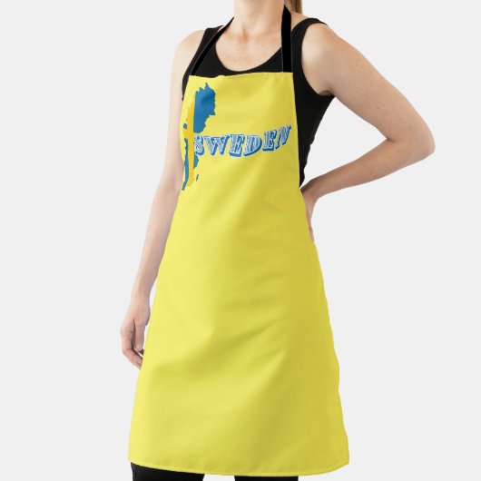 Modern zweden zweeds Art Letter kaart Vlag Souveni Schort (Insitu)