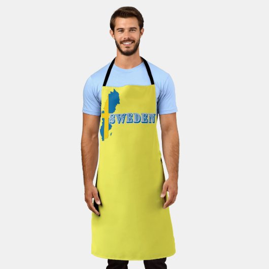 Modern zweden zweeds Art Letter kaart Vlag Souveni Schort (Gedragen)