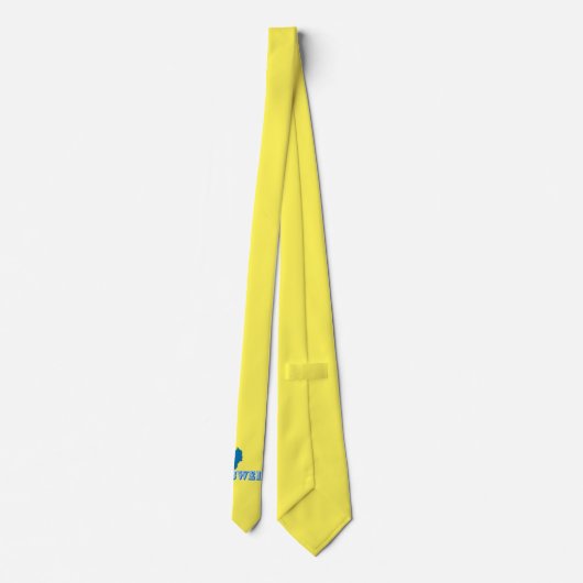 Modern zweden zweeds Art Letter kaart Vlag Souveni Stropdas (Achterkant)