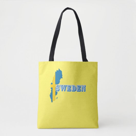 Modern zweden zweeds Art Letter kaart Vlag Souveni Tote Bag (Voorkant)