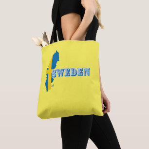 Modern zweden zweeds Art Letter kaart Vlag Souveni Tote Bag
