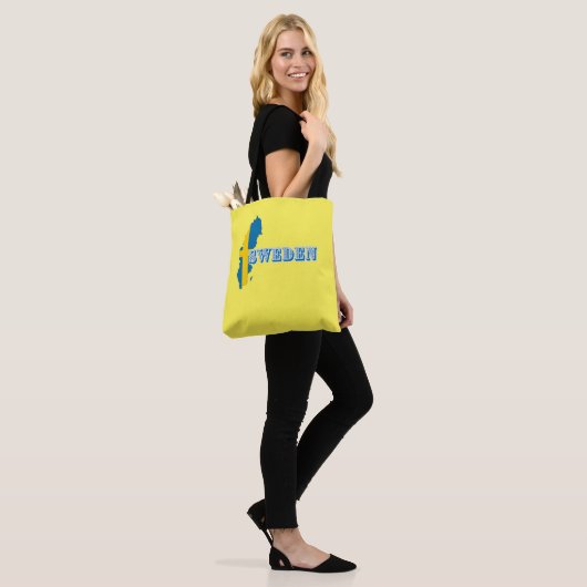 Modern zweden zweeds Art Letter kaart Vlag Souveni Tote Bag (Op model)