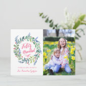 Moderna Feliz Navidad | Tarjeta DE Navidad Feestdagenkaart (Staand voorkant)