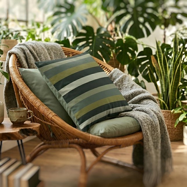 Moderna Linear | Aged Sage & Winter Moss Kussen (Lifestyle Shot)