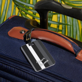 Moderna Linear | Carbon & Obsidian Bagagelabel