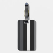 Moderna Linear | Carbon & Obsidian Bagagelabel (Achterkant verticaal)
