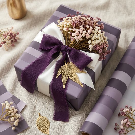 Moderna Linear | Distel & Gerookte Pruim Cadeaupapier
