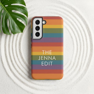 Moderna Linear   MCM Regenboog Aangepast Samsung Galaxy Hoesje