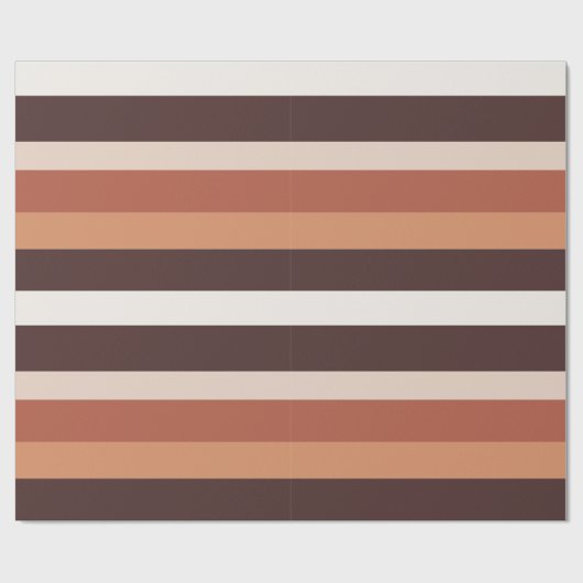 Moderna Linear | Terracotta & Abrikoos Cadeaupapier (Vlak)