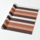 Moderna Linear | Terracotta & Abrikoos Cadeaupapier (Uitgerold)