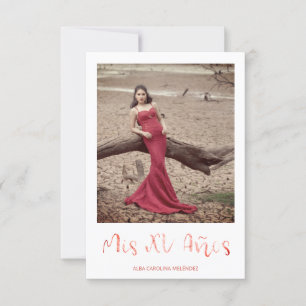 Moderna Quinceañera Español Tipografía Tendencia