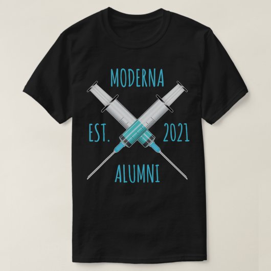 Moderna st 2021 Alumni Funny Vaccination T-shirt (Design voorkant)