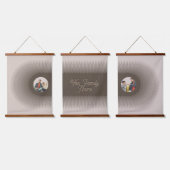 ModernAbstract Ripple Boho Personalized Hangend Wandkleed (Driedubbel)