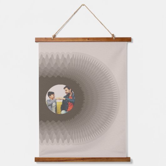 ModernAbstract Ripple Boho Personalized Hangend Wandkleed (Voorkant 3)