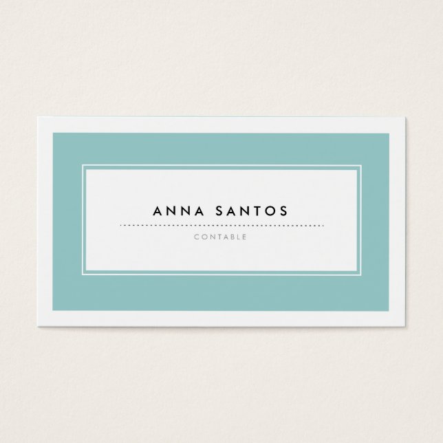 Modernas Tarjetas de Visita Azul Visitekaartje (Voorkant)