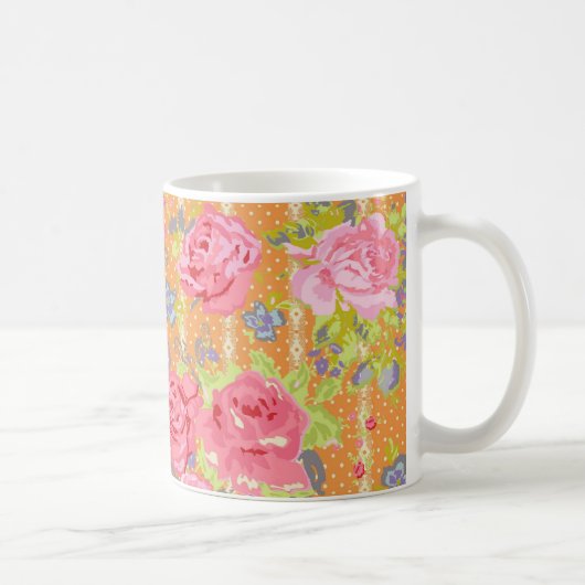 modernchintz_oranje koffiemok (Rechts)