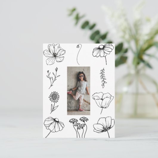 Moderne 10 + 1 Photo Collage Verjaardagsfeest Dank Briefkaart (Staand voorkant)