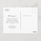 Moderne 10 + 1 Photo Collage Verjaardagsfeest Dank Briefkaart (Achterkant)