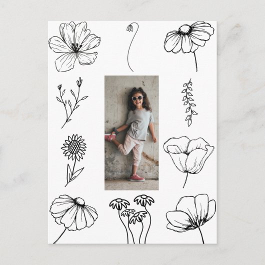 Moderne 10 + 1 Photo Collage Verjaardagsfeest Dank Briefkaart (Voorkant)