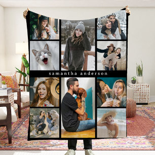 Moderne 10 Foto Collage Persoonlijke Aandenken Fleece Deken