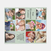 Moderne 10 foto collage Sage Green Fleece Deken (Voorkant (Horizontaal))