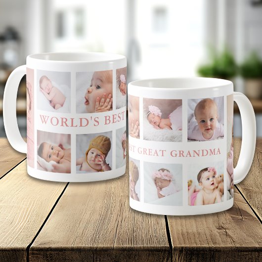 Moderne 10 Foto Roze Beste Grootmoeder van de Were Koffiemok