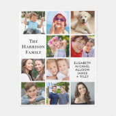 Moderne 10 fotocollage fleece deken (Voorkant)