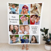 Moderne 10 fotocollage fleece deken