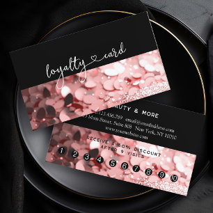 Moderne 10-kaart loyaliteit, trendy glitter. visitekaartje