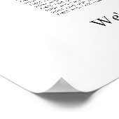 Moderne 10 tafel bruiloft zitgrafiek poster (Hoek)