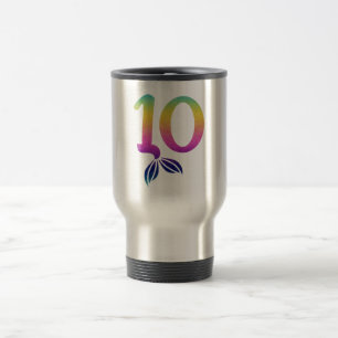 Moderne 10 Vissen Reis Mok Kleurrijk Contemporar