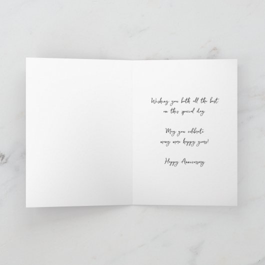 Moderne 10e bruiloft Jubileum Kaart (Binnen)