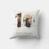 Moderne 10e trouwdag 2 foto kussen (Achterkant)