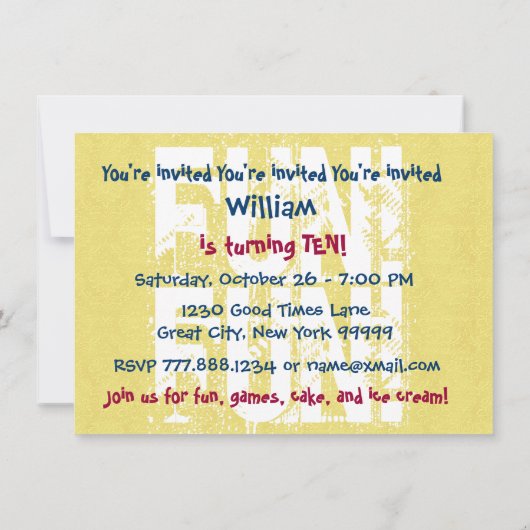 Moderne 10e verjaardag Blue Pattern for Boy Kaart (Achterkant)