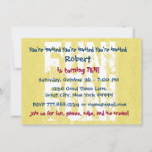 Moderne 10e verjaardag Blue Pattern for Boy Kaart (Achterkant)