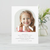 Moderne 10e verjaardag Elegant Arch Foto Kaart (Staand voorkant)