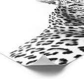 Moderne 10x8-inch zwarte en witte jaguar poster (Hoek)