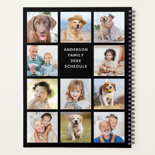 Moderne 11-foto-Collage Eenvoudige DIY aangepaste  Planner (Achterkant)